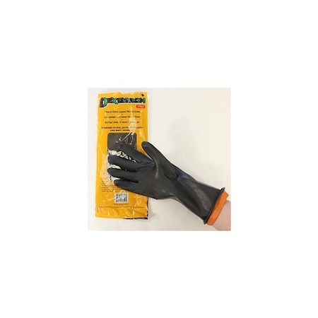 Black Hd Chemical Resistant Rubber Glove (Pair)